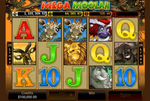 Mega Moolah Spielautomat Screenshot